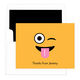 Yellow Silly Emoji Folded Note Cards Image 1 of 3